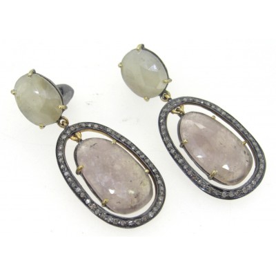 Victorian Silver Diamond Earring